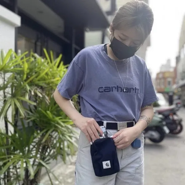 Carhartt Work In Progress Webbing Belt Beige / Black / Army Green Canvas Belt - 3