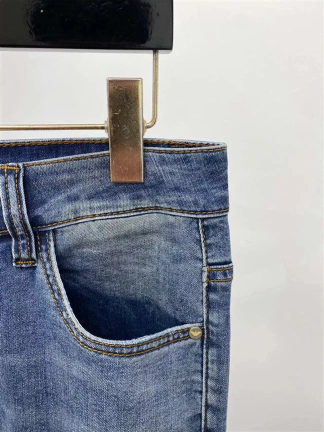 Emporio Armani Distressed Blue Jeans - 5