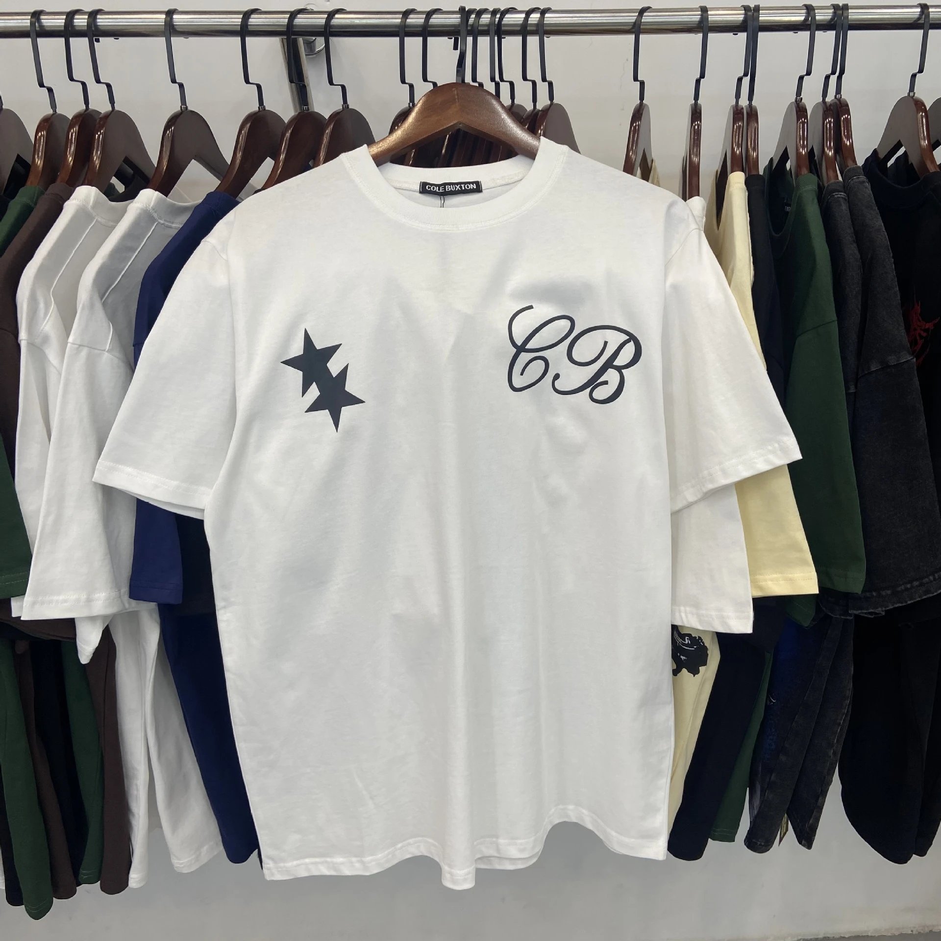 Cole Buxton CB Star Logo T-Shirt White - 1
