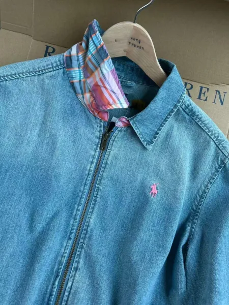 Polo Ralph Lauren Denim Jacket Light Wash Blue - 7