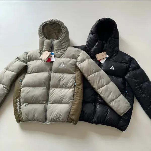 Moncler Genius Down Jacket Burgundy with Green Panels - 16