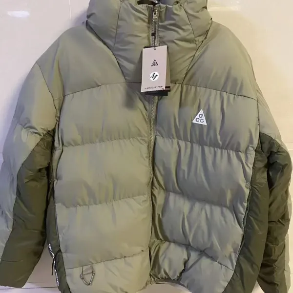 Moncler Genius Down Jacket Burgundy with Green Panels - 25