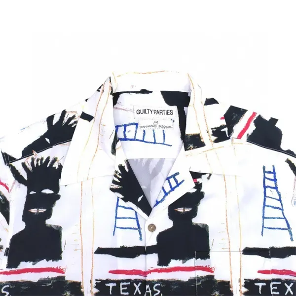 Design Guilty Parties x Jean-Michel Basquiat Texas Print Short-Sleeve Shirt - 5