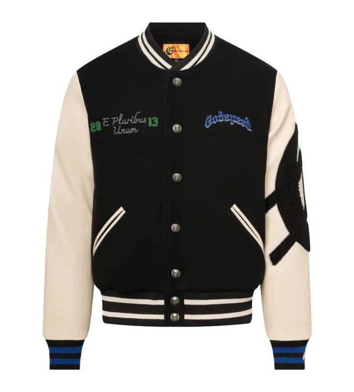 Godspeed Doberman Varsity Jacket Black Beige Outerwear.jacket - 3