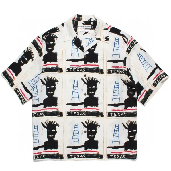 Design Guilty Parties x Jean-Michel Basquiat Texas Print Short-Sleeve Shirt - 2