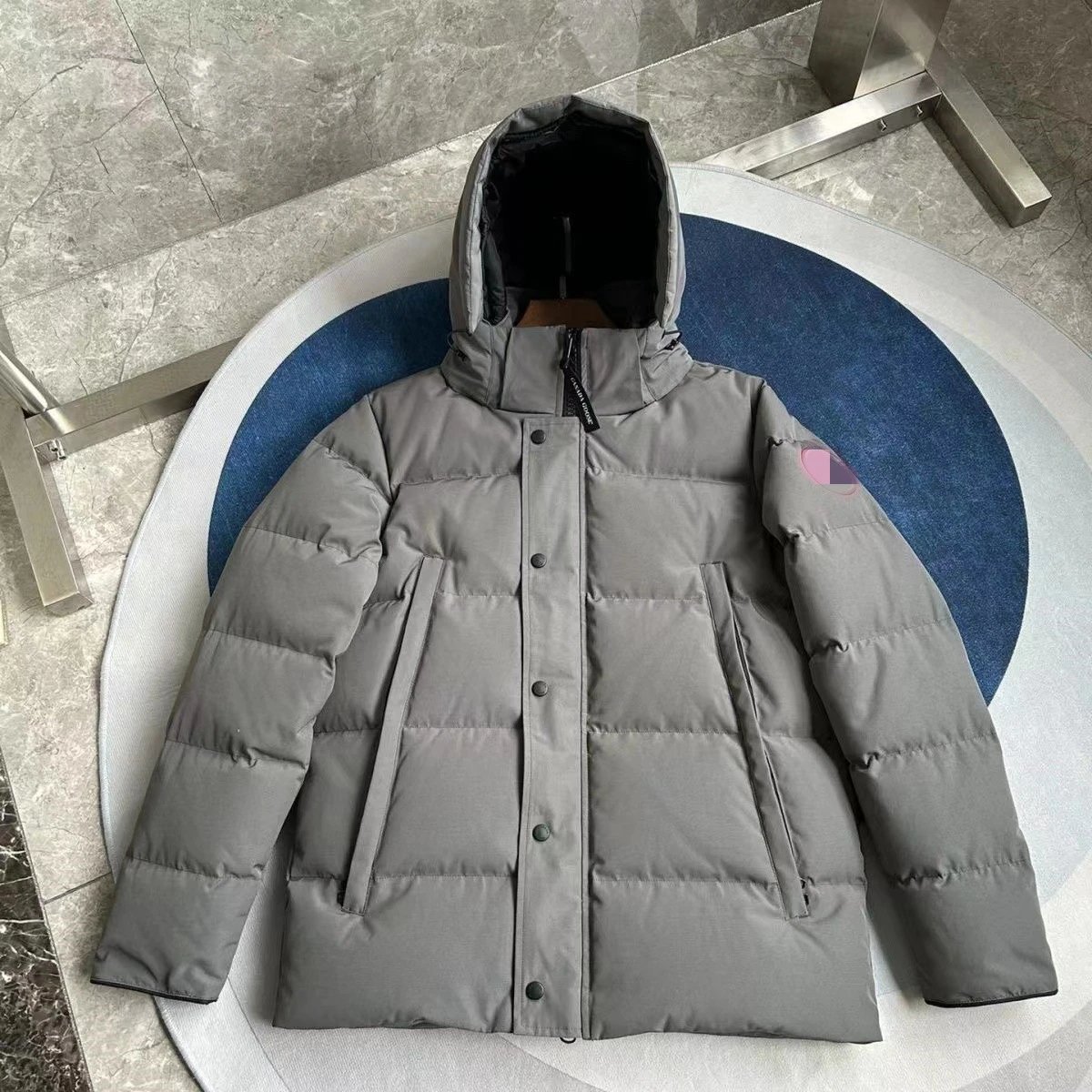 Canada Goose Expedition Parka Navy Blue Down Jacket - 3