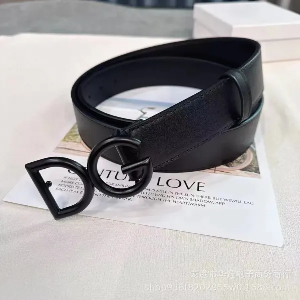 Gucci Double G Buckle Leather Belt Black - 1