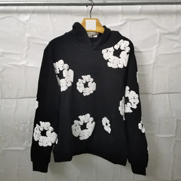 Design Floral Print Red Hoodie - 3