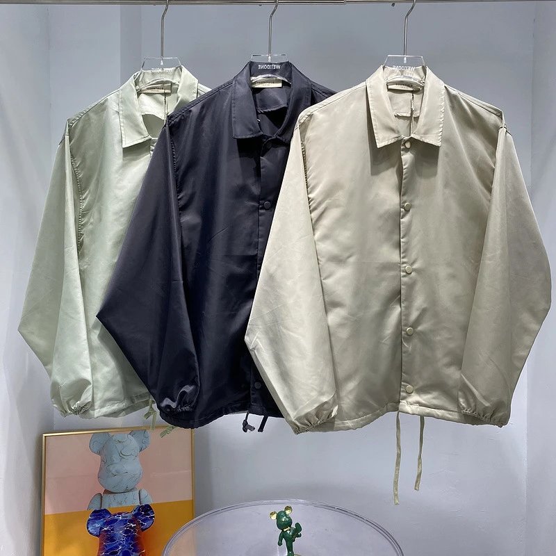 Fear of God Essentials 1977 Satin Windbreaker Beige Jacket Outerwear.windbreaker - 3