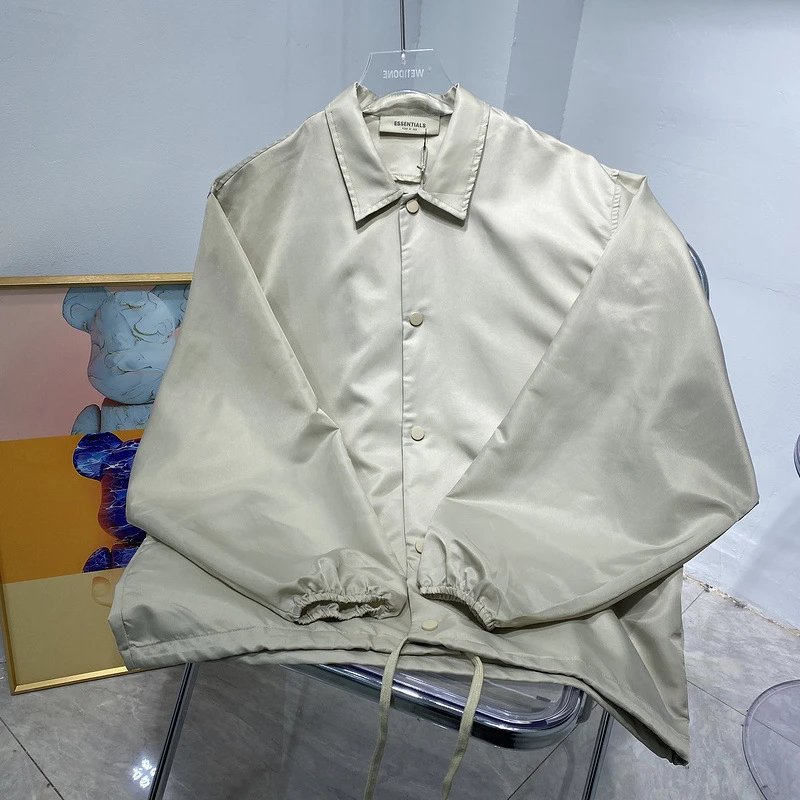Fear of God Essentials 1977 Satin Windbreaker Beige Jacket Outerwear.windbreaker - 10