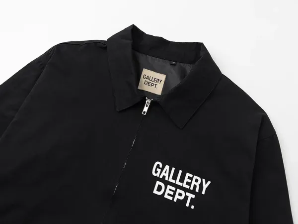 Gallery Dept Gallery Dept. Logo Zip-Up Jacket Black Outerwear Jacket - 17