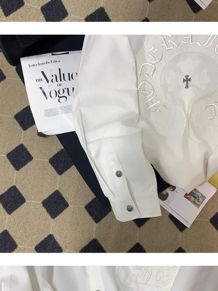 Chrome Hearts Embroidered Patchwork Shirt White - 11