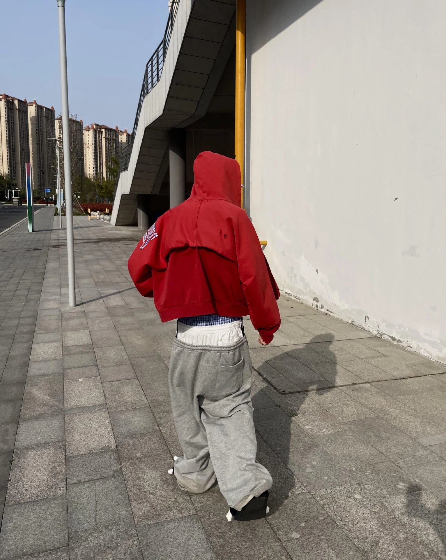 Design Marines x Unknown Brand Cropped Zip-Up Hoodie Red Hoodie - 10