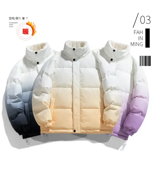Design Cloud Dye Puffer Jacket Multicolor Down Jacket - 7