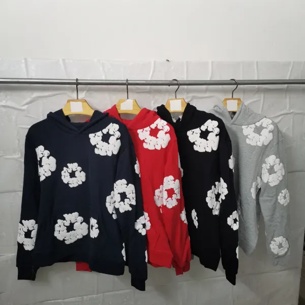 Design Floral Print Red Hoodie - 2