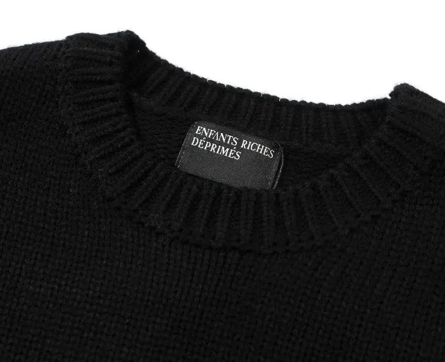 Design Kleen Worn Knit Portrait Sweater Beige Brown Sweater - 10