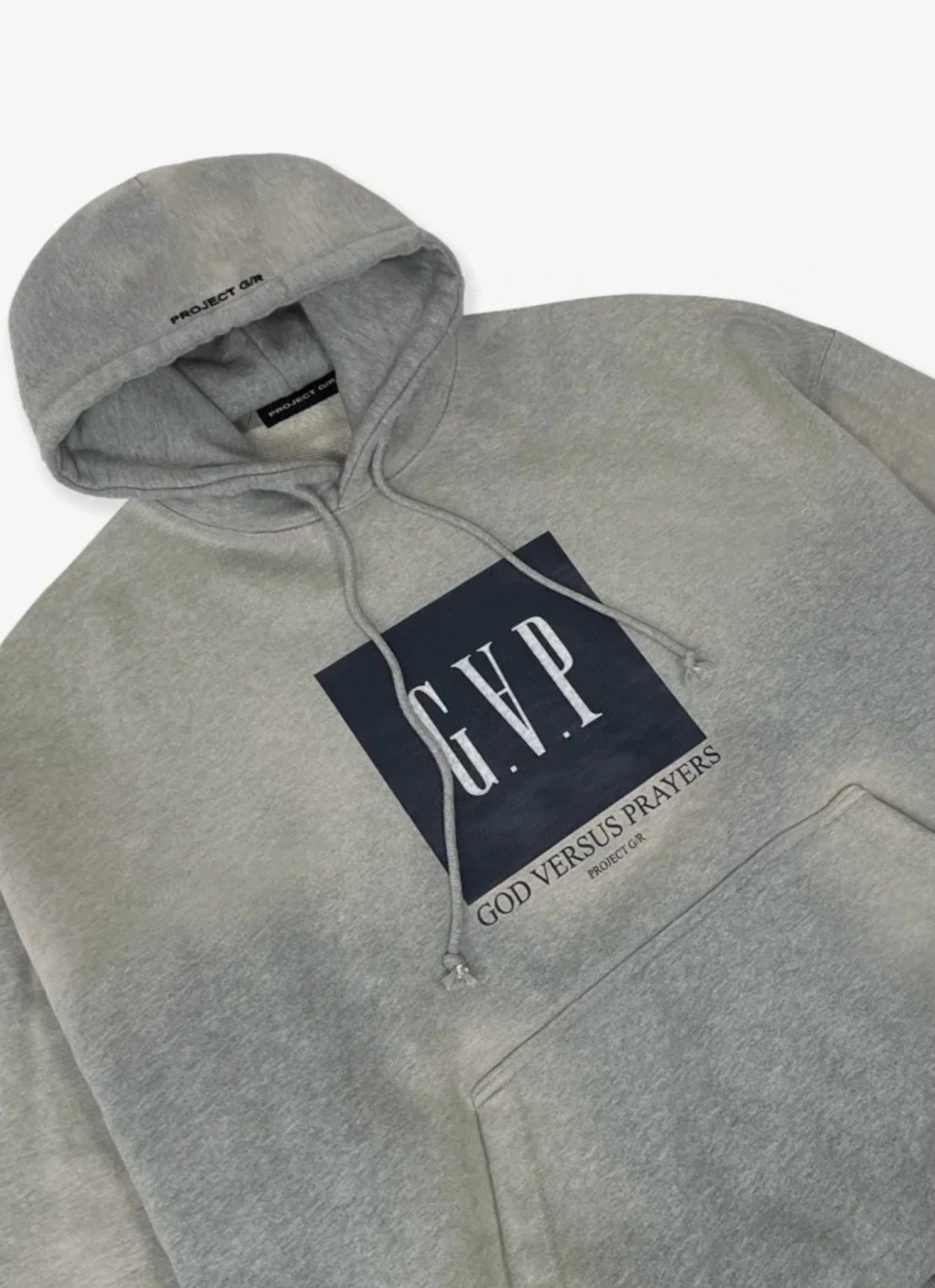 GAP x God Versus Prayers Oversized Hoodie Gray - 8