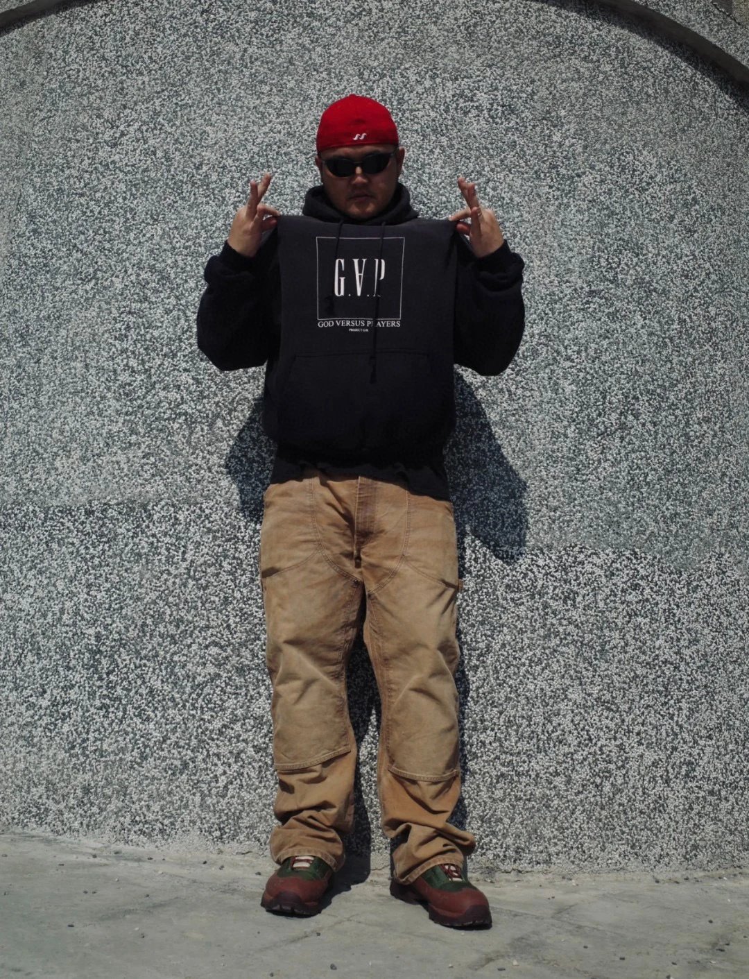 GAP x God Versus Prayers Oversized Hoodie Gray - 16