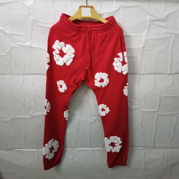 Design Floral Print Red Hoodie - 13