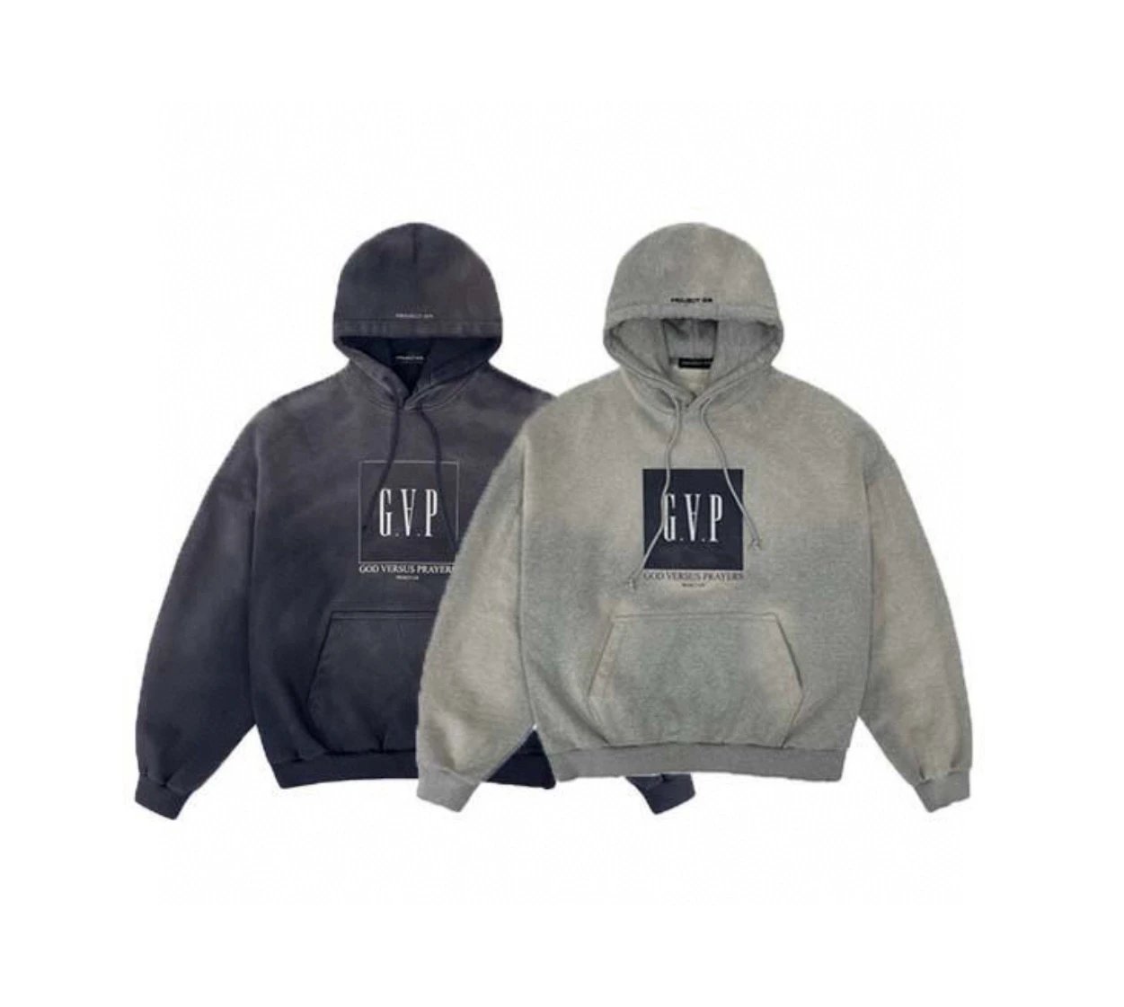GAP x God Versus Prayers Oversized Hoodie Gray - 4