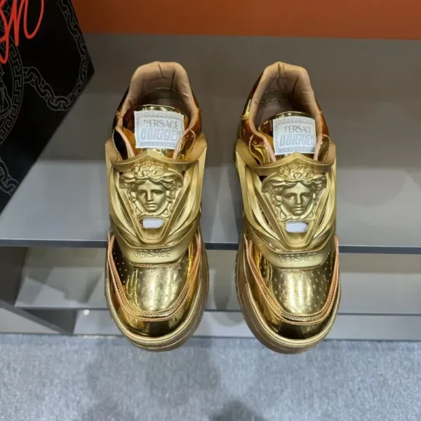 Versace Chain Reaction Silver Metallic Sneakers Chunky Sneakers - 16