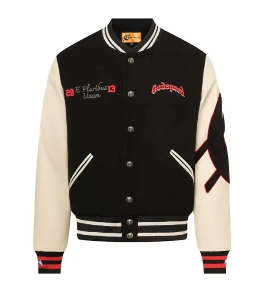 Godspeed Skeleton Varsity Jacket Black Cream Outerwear - 12
