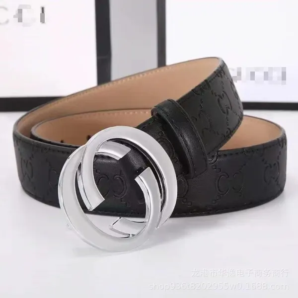 Gucci Web Stripe Leather Belt Black - 18