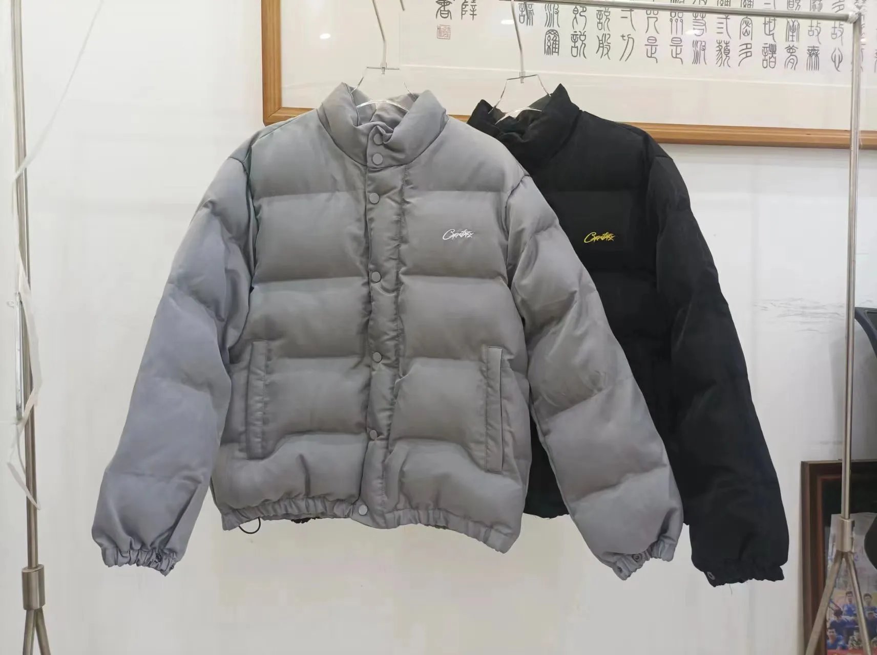 Design Cortez Puffer Jacket Light Gray Down Jacket - 3