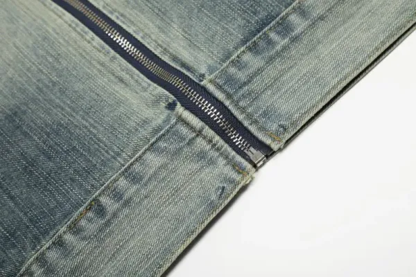 Design Denim Jacket with Pearl Embellishment Gray - 10