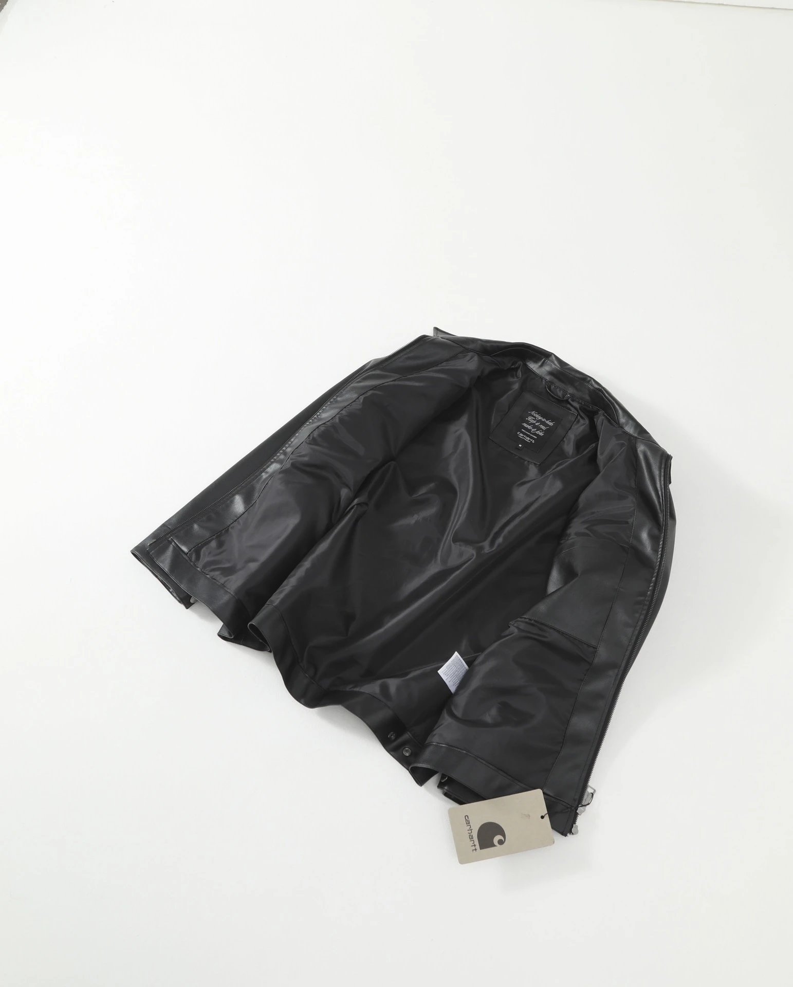 Carhartt Leather Jacket Black Leather-Jacket - 6