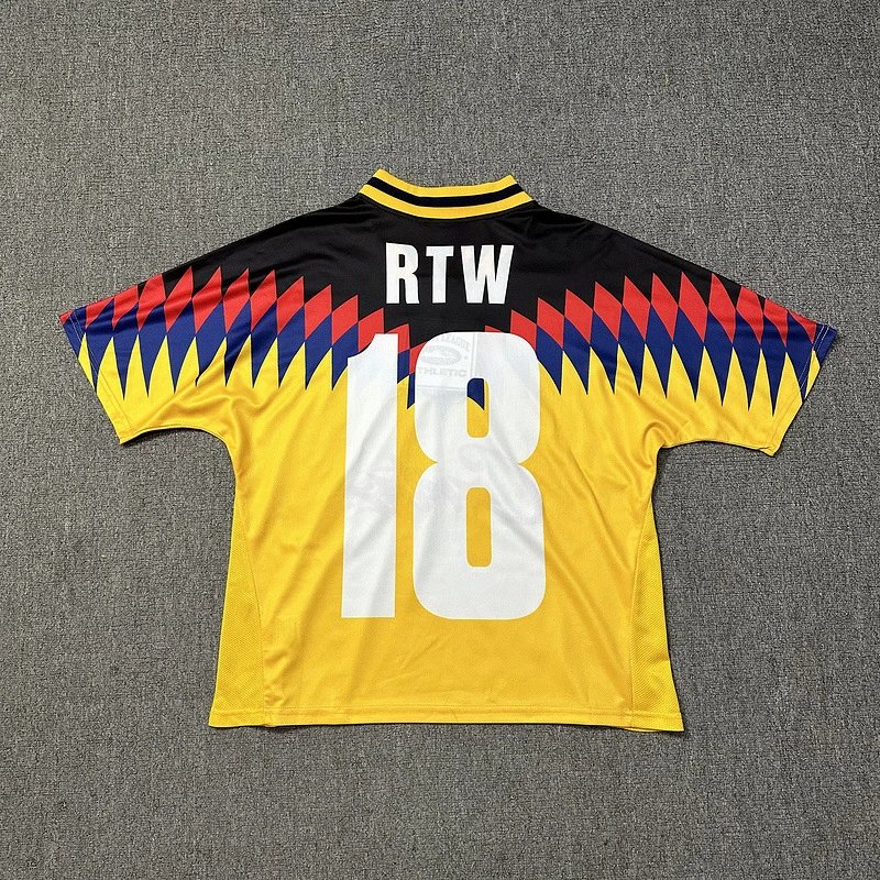 Rules The World x Corteiz Football Jersey White Red Yellow - 15
