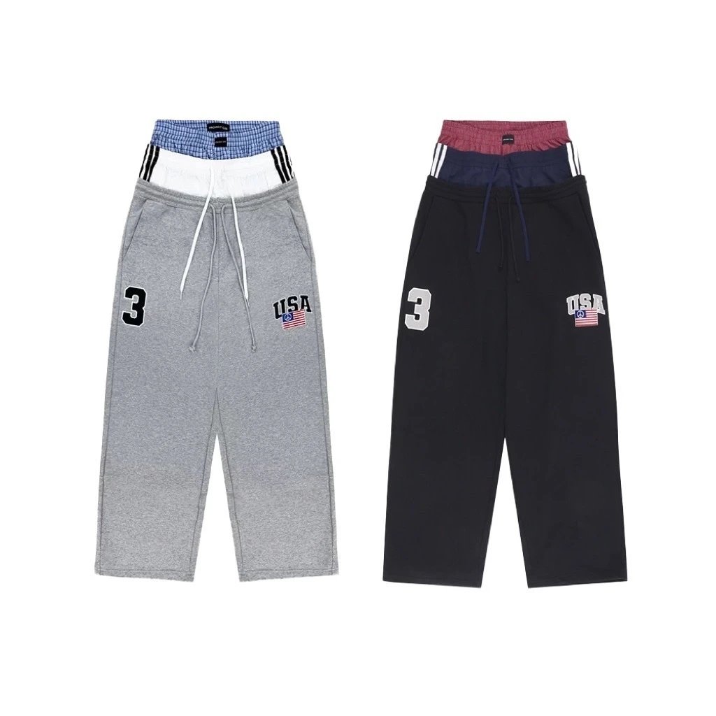 Design USA Graphic Sweatpants Gray - 19