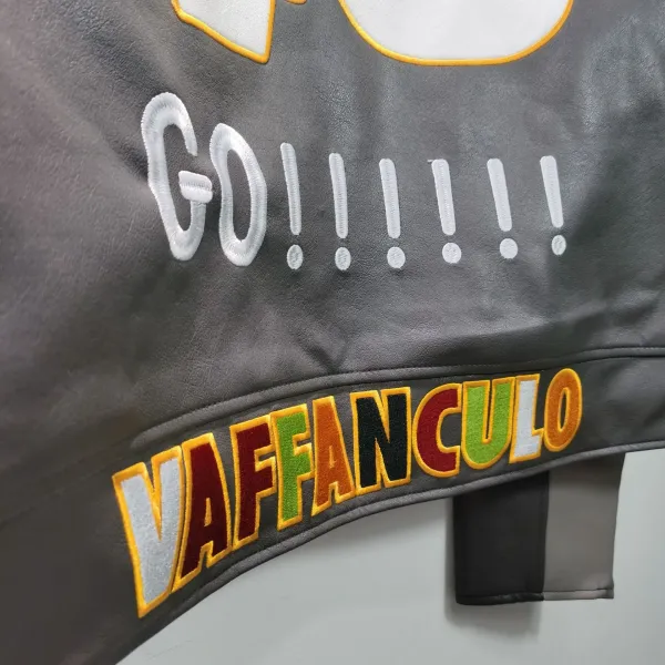 Design Vaffanculo Racing 46 Leather Jacket Black Multicolor Outerwear.leather Jacket - 12