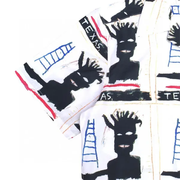 Design Guilty Parties x Jean-Michel Basquiat Texas Print Short-Sleeve Shirt - 6