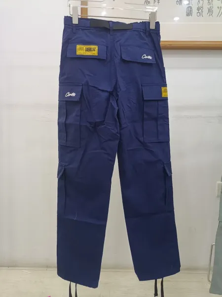 Design Cargo Pants with Neon Green Ship Logo Black - 20