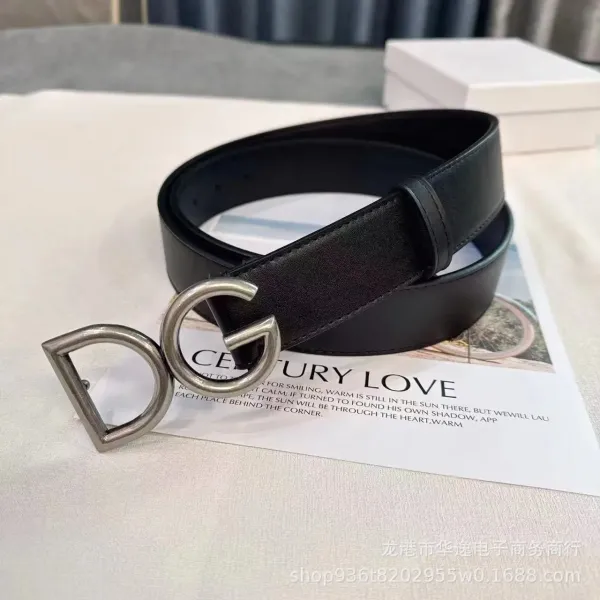 Gucci Double G Buckle Leather Belt Black - 5