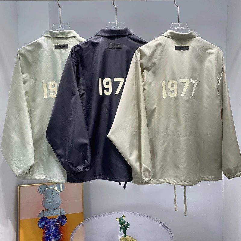 Fear of God Essentials 1977 Satin Windbreaker Beige Jacket Outerwear.windbreaker - 5