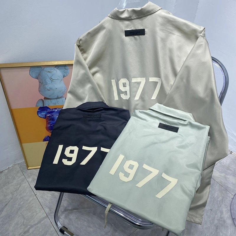 Fear of God Essentials 1977 Satin Windbreaker Beige Jacket Outerwear.windbreaker - 12