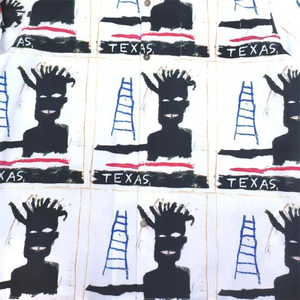 Design Guilty Parties x Jean-Michel Basquiat Texas Print Short-Sleeve Shirt - 7