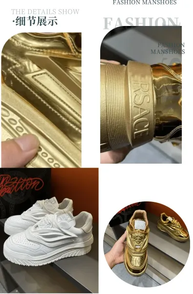 Versace Chain Reaction Silver Metallic Sneakers Chunky Sneakers - 8