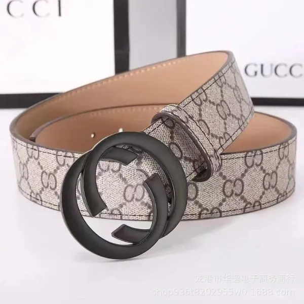 Gucci Web Stripe Leather Belt Black - 10