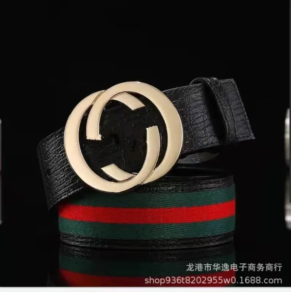 Gucci Web Stripe Leather Belt Black - 8