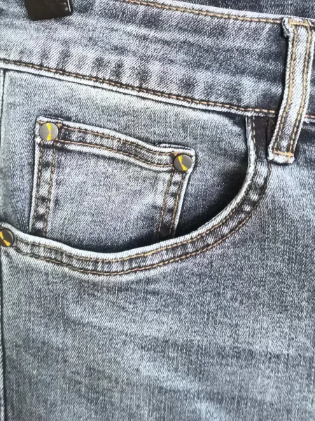 Fendi Monster Eyes Denim Jeans Gray - 7