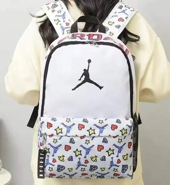 Air Jordan Graphic Print Backpack White Multicolor - 1