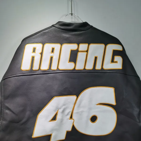 Design Vaffanculo Racing 46 Leather Jacket Black Multicolor Outerwear.leather Jacket - 11