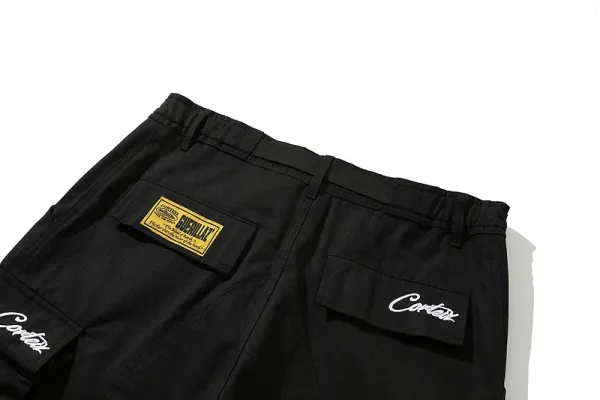 Design Cargo Shorts with Ship Graphic and Detachable Belt Navy - 12