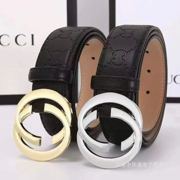 Gucci Web Stripe Leather Belt Black - 2