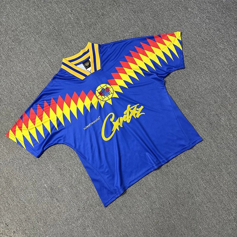 Rules The World x Corteiz Football Jersey White Red Yellow - 4