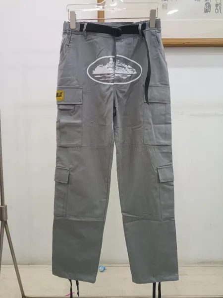 Design Cargo Pants with Neon Green Ship Logo Black - 21