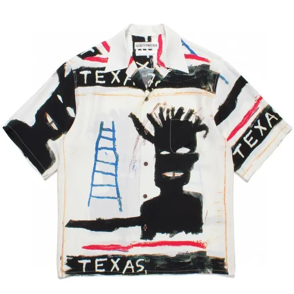 Design Guilty Parties x Jean-Michel Basquiat Texas Print Short-Sleeve Shirt - 1